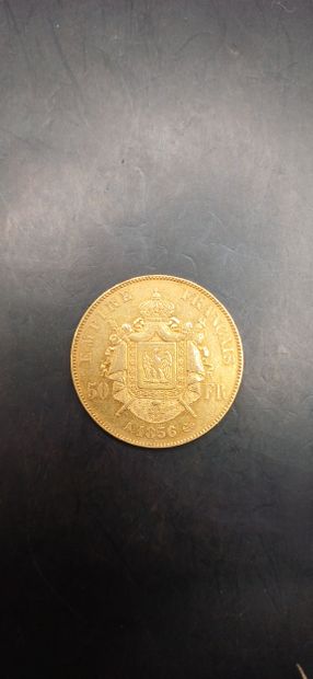 Pièce de 50 Francs or, année 1856
Poids 16,08...