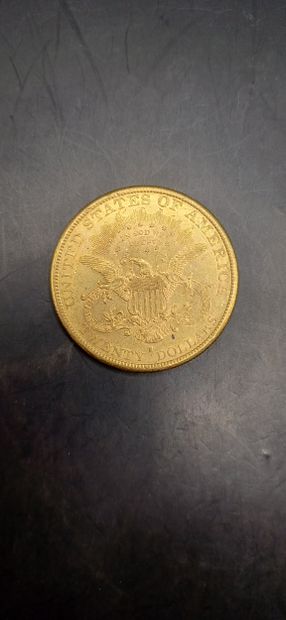 Pièce or de 20 Dollars, année 1889
Poids...