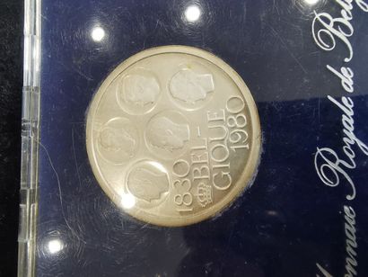 Lot of three Belgian 500 franc coins in cupronickel...
