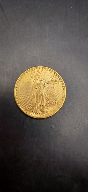 Pièce or de 20 Dollars, année 1911
Poids...