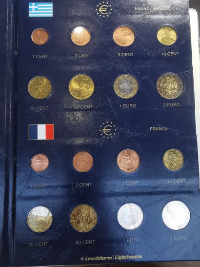 12 sets of euro coins from various countries...