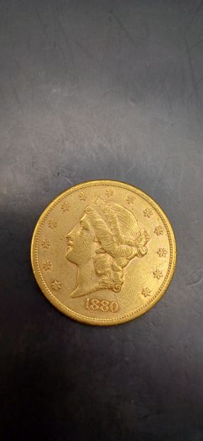 Pièce or de 20 Dollars, année 1924
Poids...