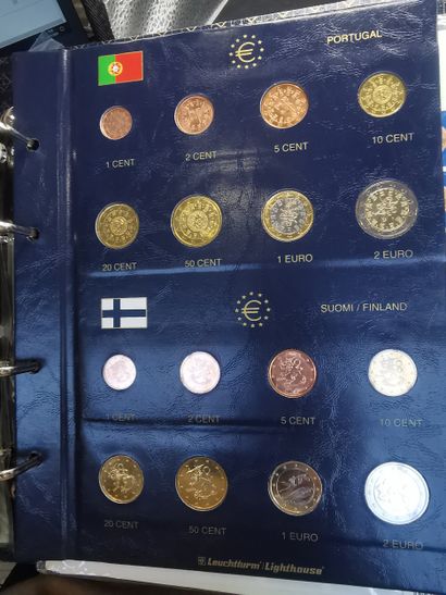 12 sets of euro coins from various countries...