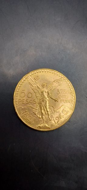 Pièce or de 50 Pesos Mexicains
Poids 41,68g
LES...