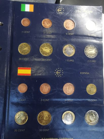 12 sets of euro coins from various countries...