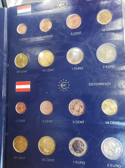 12 sets of euro coins from various countries...