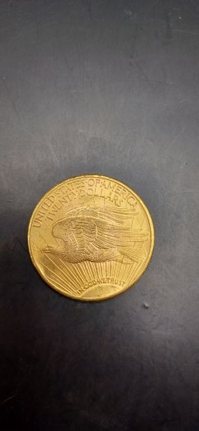 Pièce or de 20 Dollars, année 1925
Poids...