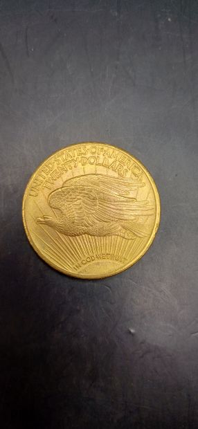 Pièce or de 20 Dollars, année 1928
Poids...