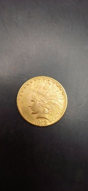 Pièce or de 10 Dollars, année 1912
Poids...