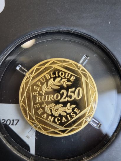 Gold coin 999/1000 of 250€, year 2017 
