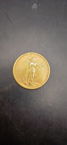 Pièce or de 20 Dollars, année 1911
Poids...
