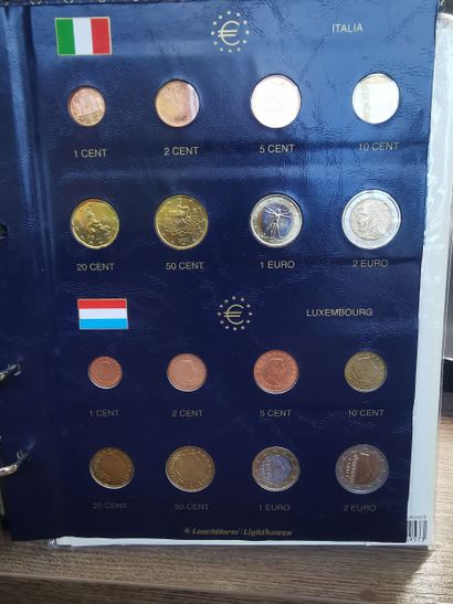 12 sets of euro coins from various countries...
