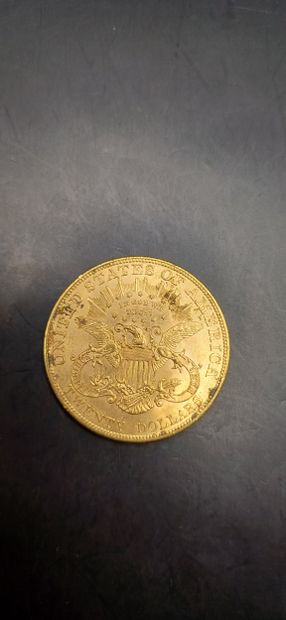 Pièce or de 20 Dollars, année 1900
Poids...