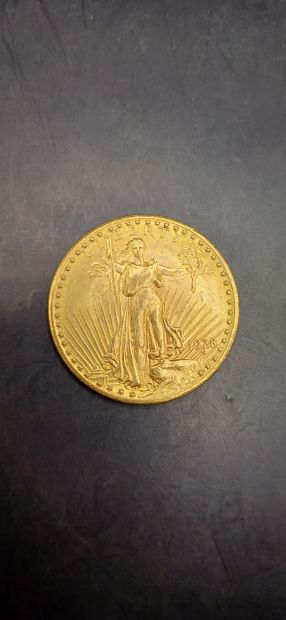 Pièce or de 20 Dollars, année 1928
Poids...