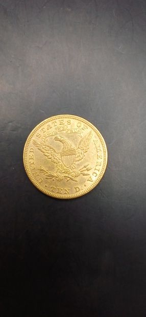 Pièce or de 10 Dollars, année 1881
Poids...