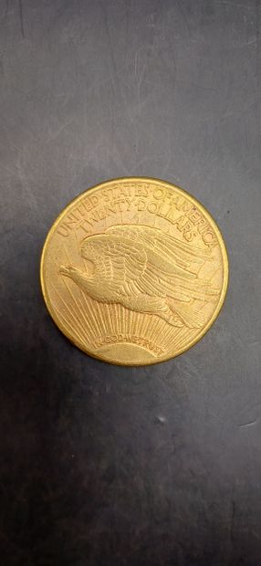Pièce or de 20 Dollars, année 1909
Poids...