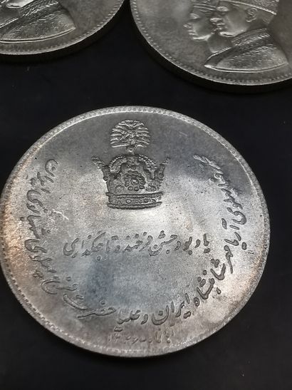 IRAN - 
Lot of 5 commemorative silver medals...