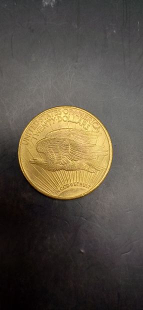 Pièce or de 20 Dollars, année 1924
Poids...