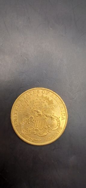 Pièce or de 20 Dollars, année 1904
Poids...