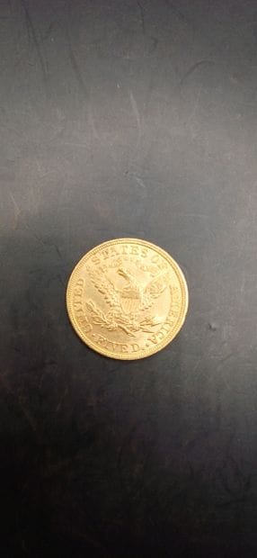 5 Dollars gold coin, year 1900
weight 8.35g
GOLD...