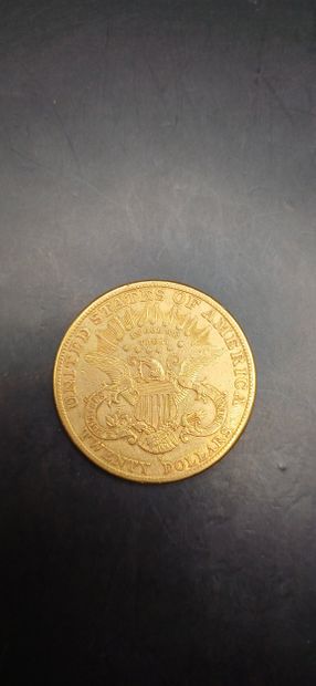 Pièce or de 20 Dollars, année 1903
Poids...