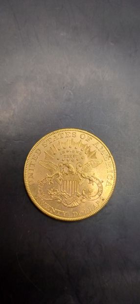 Pièce or de 20 Dollars, année 1910
Poids...