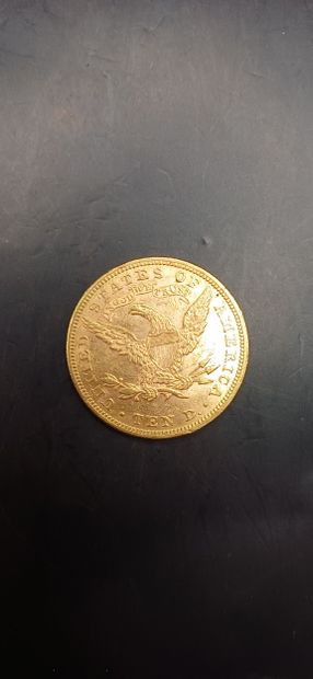 Pièce or de 10 Dollars, année 1881
Poids...