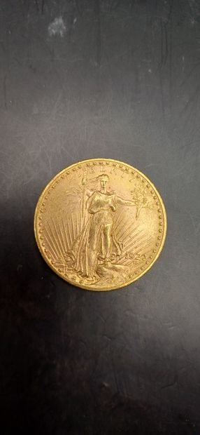 Pièce or de 20 Dollars, année 1923
Poids...