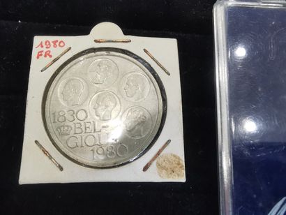 Lot of three Belgian 500 franc coins in cupronickel...