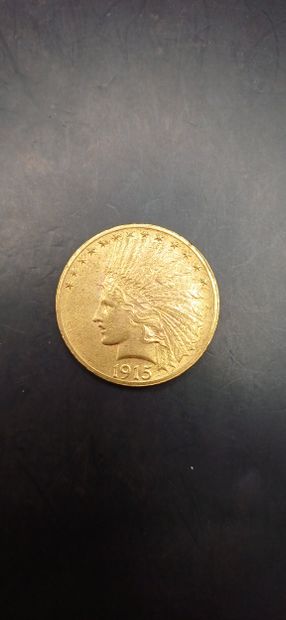 Pièce or de 10 Dollars, année 1915
Poids...