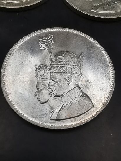 IRAN - 
Lot of 5 commemorative silver medals...