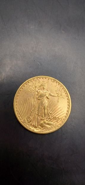 Pièce or de 20 Dollars, année 1923
Poids...