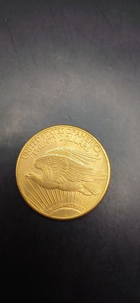 Pièce or de 20 Dollars, année 1910
Poids...