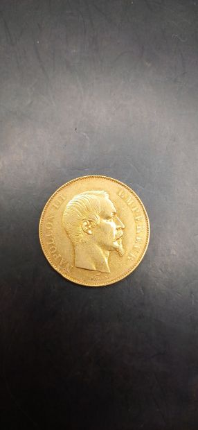 Pièce de 50 Francs or, année 1856
Poids 16,08...
