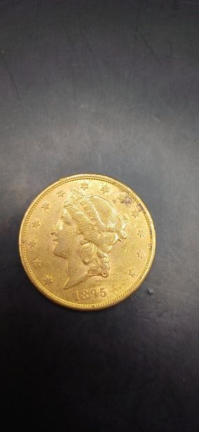 Pièce or de 20 Dollars, année 1895
Poids...