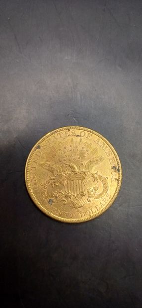 Pièce or de 20 Dollars, année 1895
Poids...