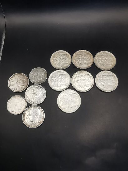 LOT of Belgian coins including :

5 pieces...