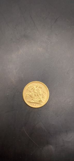 Half sovereign gold coin, year 1893
weight...