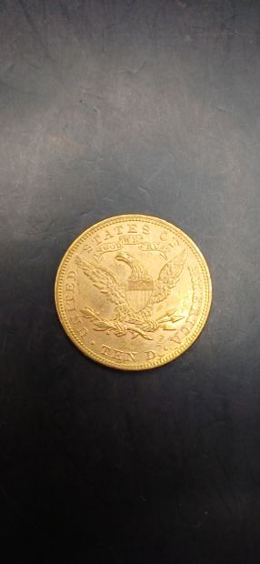 Pièce or de 10 Dollars, année 1893
Poids...