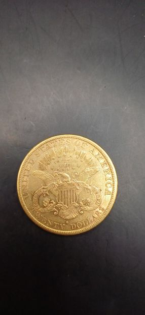 Pièce or de 20 Dollars, année 1924
Poids...