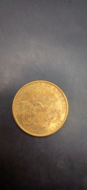 Pièce or de 20 Dollars, année 1898
Poids...