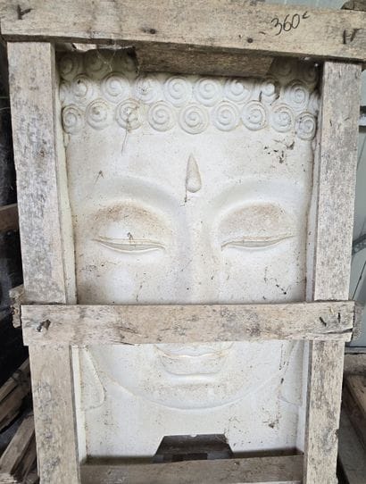 Fontaine visage blanche 140cm