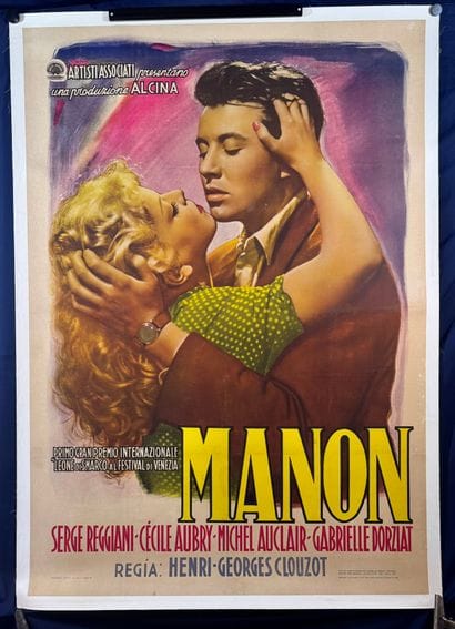 Manon (1949).
Italian movie poster.
136x96...