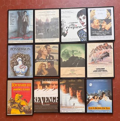 Lot of 12 French movie posters in 