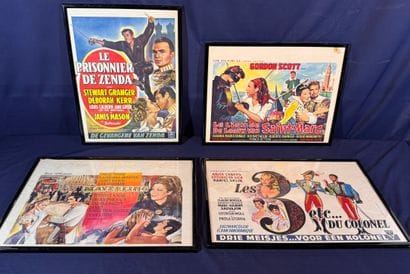 Lot of 11 framed Belgian movie posters.
Average...