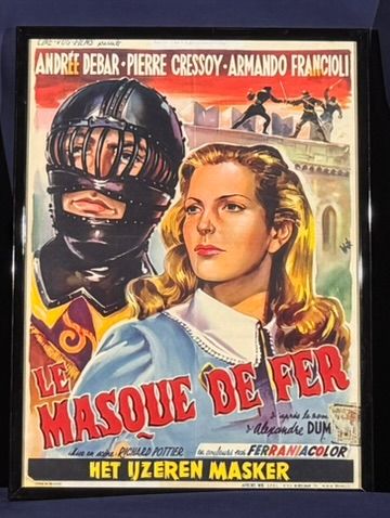 Lot of 7 framed Belgian movie posters.
Average...