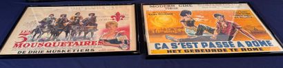 Lot of 10 framed Belgian movie posters.
Average...