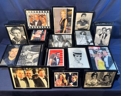Lot of about 75 framed cinema photos of various...