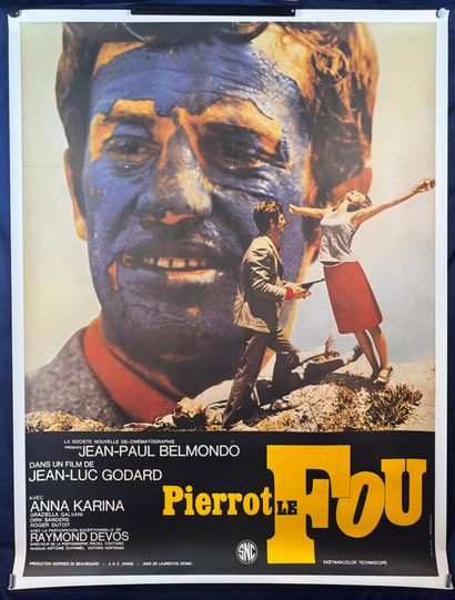 Pierrot le Fou (1965).
French movie poster.
155x117...