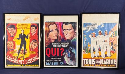 Lot of 11 framed Belgian movie posters.
Average...